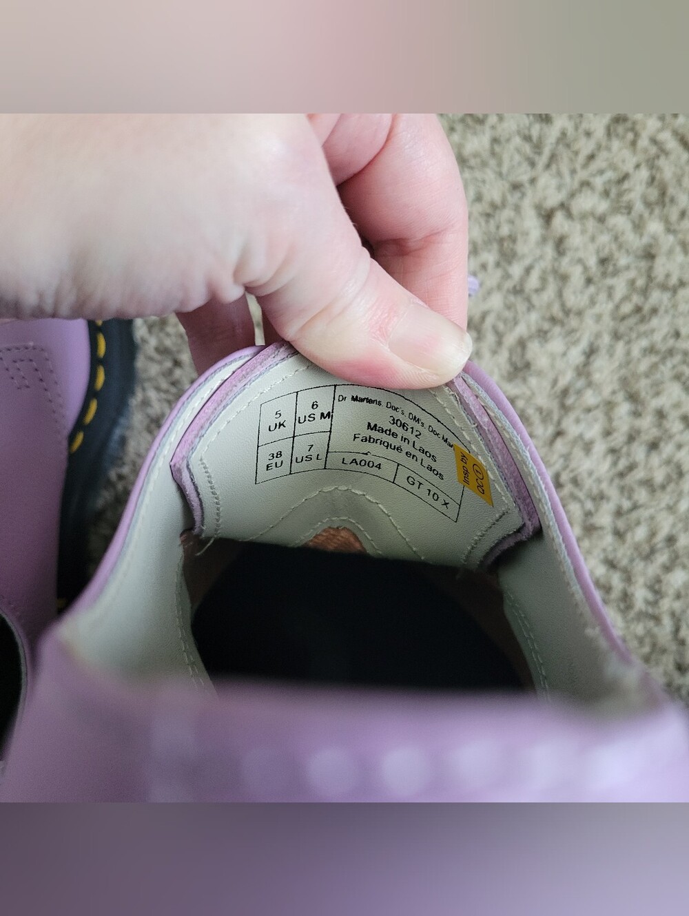 Dr. Martens 1461 II Pisa Leather Platform Shoes Lilac Oxfords Lavender Purple 7 - Picture 8 of 8